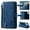 Darkblue, variant on SaniMore for Samsung Galaxy S24 Ultra 6.8" 2024 Case, Prumium PU Leather Zipper Wallet Card Slots Cash Pocket Flip Kickstand Lanyard Anti-drop Shcokproof Full Body Wrap Business Case, Winered