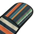 thumbnail image 4 of Yayeee Double Oven Mitt Kitchen Heat Resistant Baking 35" x7" Quilted Glove, Navy Blue Stripes, 4 of 6