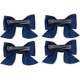 thumbnail image 2 of 4 pinzas para el cabello con lazo para mujeres y niñas, accesorios para el cabello de color sólido, pinzas para el cabello simples y lindas, horquilla para el cabello, color azul marin, 2 of 5