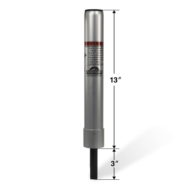 Springfield Marine Kingpin Boat Seat Post, 13in, Silver, Universal