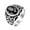 Silver, variant on Men's Stainless Steel Vintage Personality Oval Black Agate Gemstone Ring Princess Cut Crystal Charm Wedding Bands Gold Size 12