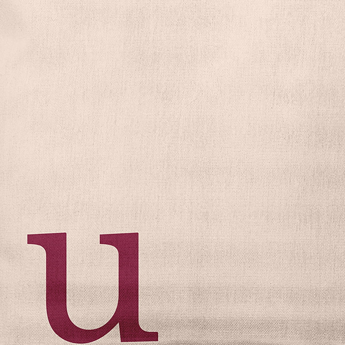 Simply Daisy 16" x 16" Modern Monogram Decorative Throw Pillow, Cranberry