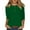 288# Dark Green, variant on DENGDENG Womens Shirts 3/4 Sleeve Prints Casual Button Down Tops Summer Elbow Sleeve Crew Neck Tshirts Spring Three Quarter Length Tunics Trendy Petite Blouses Yellow S