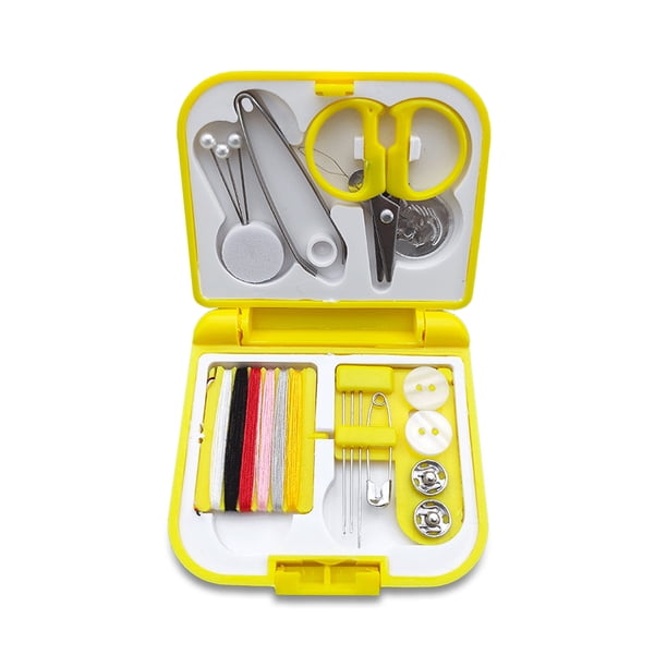 Naiovety Caja de almacenamiento de costura bordado hecho a mano agujas Gadgets estuches de transporte tijera artesanía organizador de viaje Artesanía Amarillo
