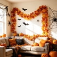 thumbnail image 2 of chaungfeng Artificial Maple Leaf Garland,69" Halloween Thanksgiving Foliage Hanging Vines - Fake Ivy,for Wedding Party Garden,Home,Dining Table Decoration,Wall,Fireplace, 2 of 8