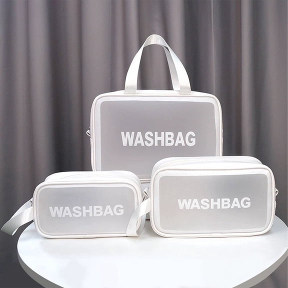 Waterproof Portable Travel Wash Bag, Women's Cosmetic Storage Bag, 3pcs