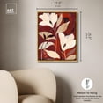 thumbnail image 5 of Maroon Floral Dreams II Canvas Fall Inspired Abstract Art by Art Remedy, Gold Frame, 20" x 24", 5 of 7