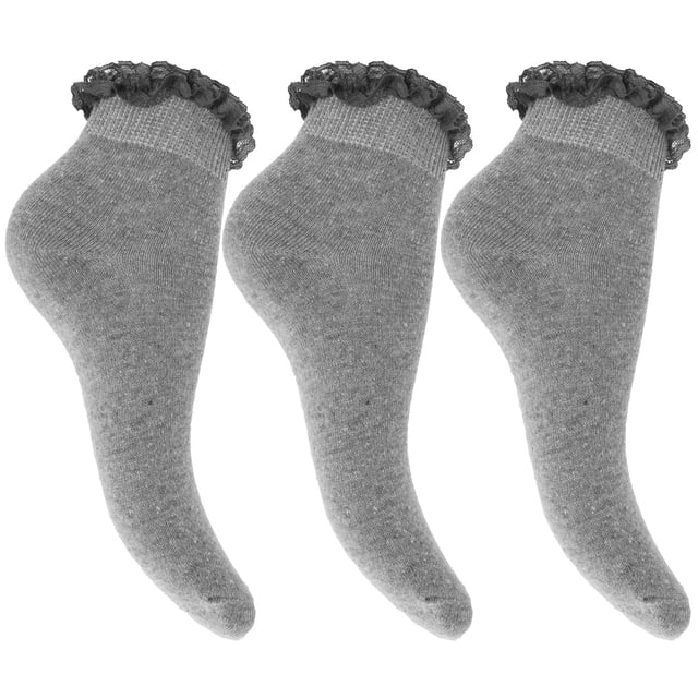 Chaussettes d'École à Volants pour Filles Enfants (Lot de 3)