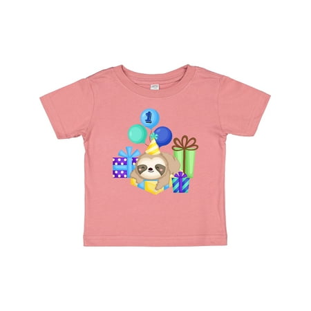 

Inktastic 1st Birthday Sloth Gift Baby Boy or Baby Girl T-Shirt