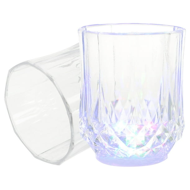 KAKOWELY 2 vasos iluminados con luz LED, copas de vino brillantes, vasos parpadeantes con forma de piña.