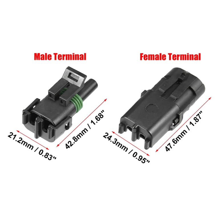 10 Pairs of 2 Pin Way Waterproof Electrical Wire Connector Plug Automotive Wire Connectors Car