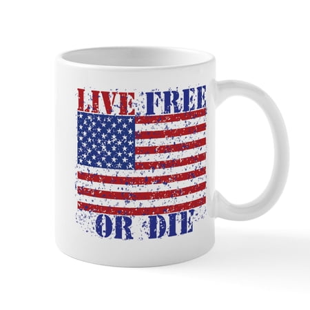 CafePress - LIVE FREE OR DIE Mugs - 11 oz Ceramic Mug - Novelty Coffee Tea Cup