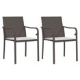 thumbnail image 2 of Carevas Patio Chairs with Cushions 2 pcs Brown 22"x23.2"x33.1" Poly Rattan, 2 of 7