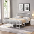 thumbnail image 2 of White Queen Metal Platform Bed (Fully Slated), 2 of 2