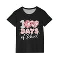 thumbnail image 2 of Frwgonr Graphic Tees for Boys Girls Black Kids 100th Day of School T-Shirt Celebration Top 3-14, 2 of 5