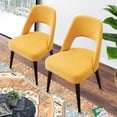 thumbnail image 3 of Ashcroft Bayonne Mid-Century Modern Fabric Dining Chair, Yellow (Set of 2), 3 of 3