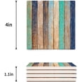 thumbnail image 3 of POGLIP Rustic Old Wood Board Set of 8 Coaster for Drinks, Absorbent Ceramic Stone Coasters Cup Mat with Cork Base for Home Kitchen Room Coffee Table Bar Decor, 3 of 4