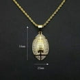 thumbnail image 2 of Titanium Steel Gold Plated Rugby Pendant Necklace Creative Personality Men's Necklace, 2 of 7
