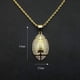 thumbnail image 2 of Collar con colgante de rugby chapado en oro y acero de titanio, collar para hombre con personalidad creativa, 2 of 7