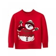 thumbnail image 1 of URMAGIC Toddler Baby Boys Girls Christmas Sweater Long Sleeve Cartoon Letter Print Elk Knitted Pullover Fall Winter 2-7 Years, 1 of 3