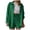 Green, variant on Short Sets for Women Lounge Long Sleeve Button Down Collared Shirt and High Waisted Shorts 2 Piece Matching Set