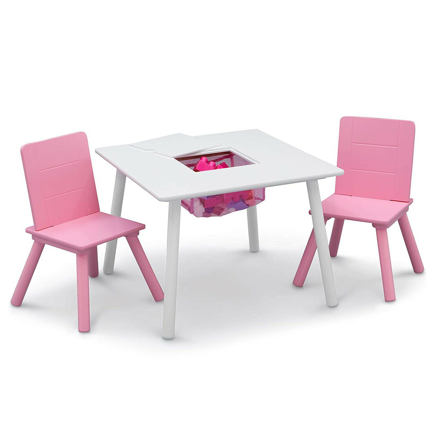 Delta Children Kids Table And Chair Set With Storage For Toddlers