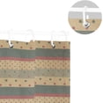 thumbnail image 5 of Coolnut Polka Dots Stripes Bathroom Waterproof Shower Curtain Set Bathtub Curtain with 12 Hooks for Bathroom Decor,Hotel,Room,60x72Inch, 5 of 6