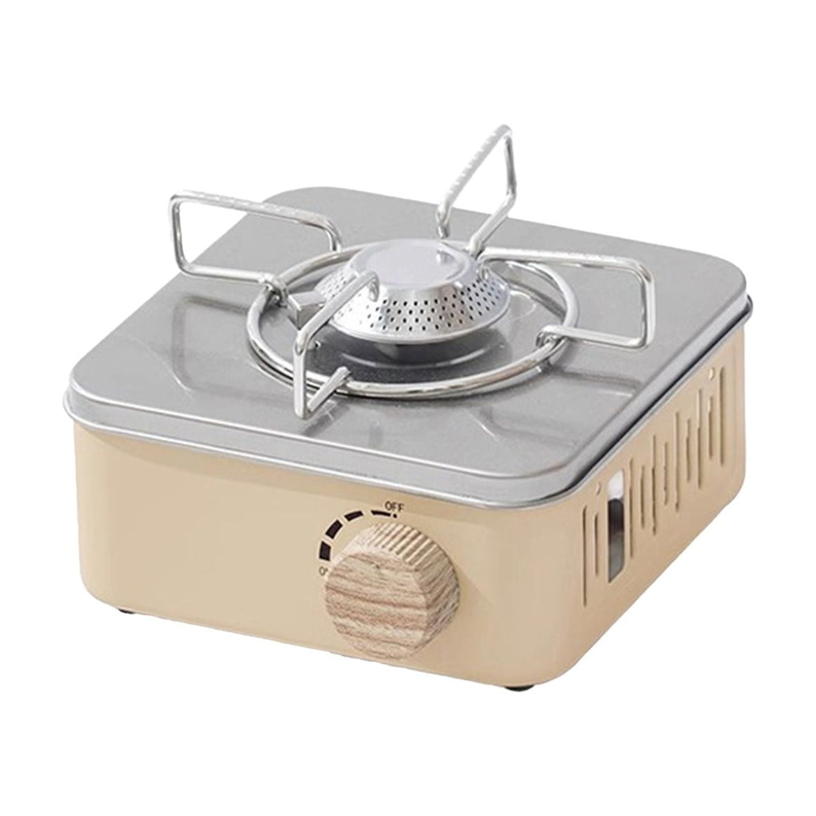 Weloille Mini Portable Cassette Stove, Includes Stand, Windproof Small Square Camping Gas Stove, Lightweight Outdoor Cooking Stove, Camping Equipment for Picnic Hiking Backpacking