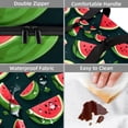 thumbnail image 4 of Watermelon Double Layered Insulated Refrigerated Lunch Bag with Two Compartments, Large Capacity, and Handheld Carry - 7.1x11.4x16.1 Inches, 4 of 6