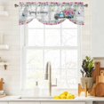 thumbnail image 4 of Tie Up Valances for Windows, Spring Adjustable Valance Curtains Window Treatment for Living Room, Truck Botanical Floral Leaf Butterfly Wooden Grain Rod Pocket Kitchen Curtains & Drapes 42x18 Inch, 4 of 9