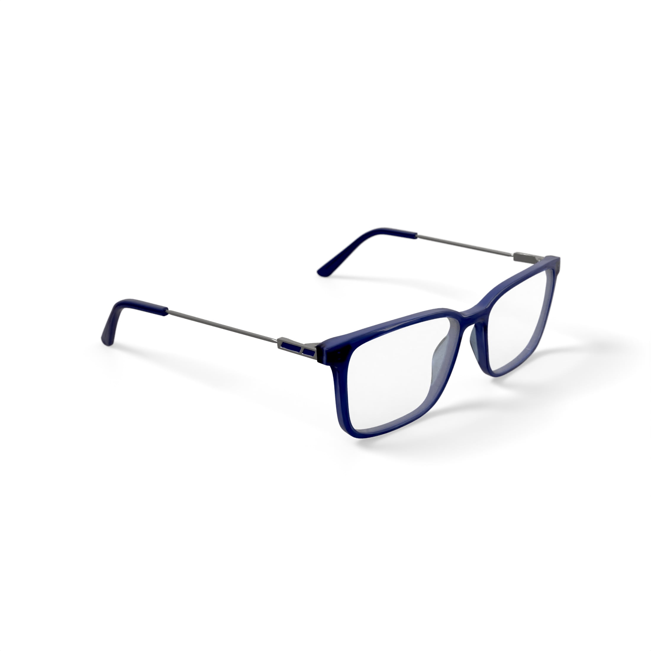 TiFlex Men's T1775 Square Prescription Eyeglasses with Case, Navy
