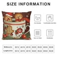 thumbnail image 5 of PHYHOO Merry Christmas House Decorative Throw Pillow Cover, Xmas Red Polka Dot Coffee Welcome Home Decorations, Winter Happy Cushion Case Decor for Sofa Couch White, 5 of 5