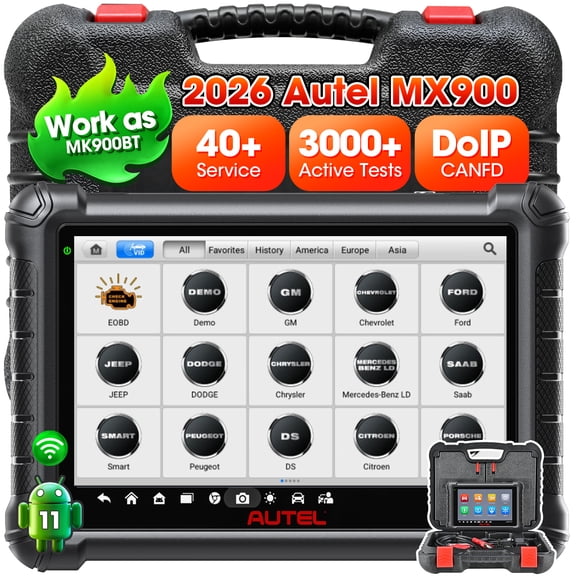 Autel OBD2 Scanner MX900, 3000 Active Tests, 40 Services, All System Diagnostics