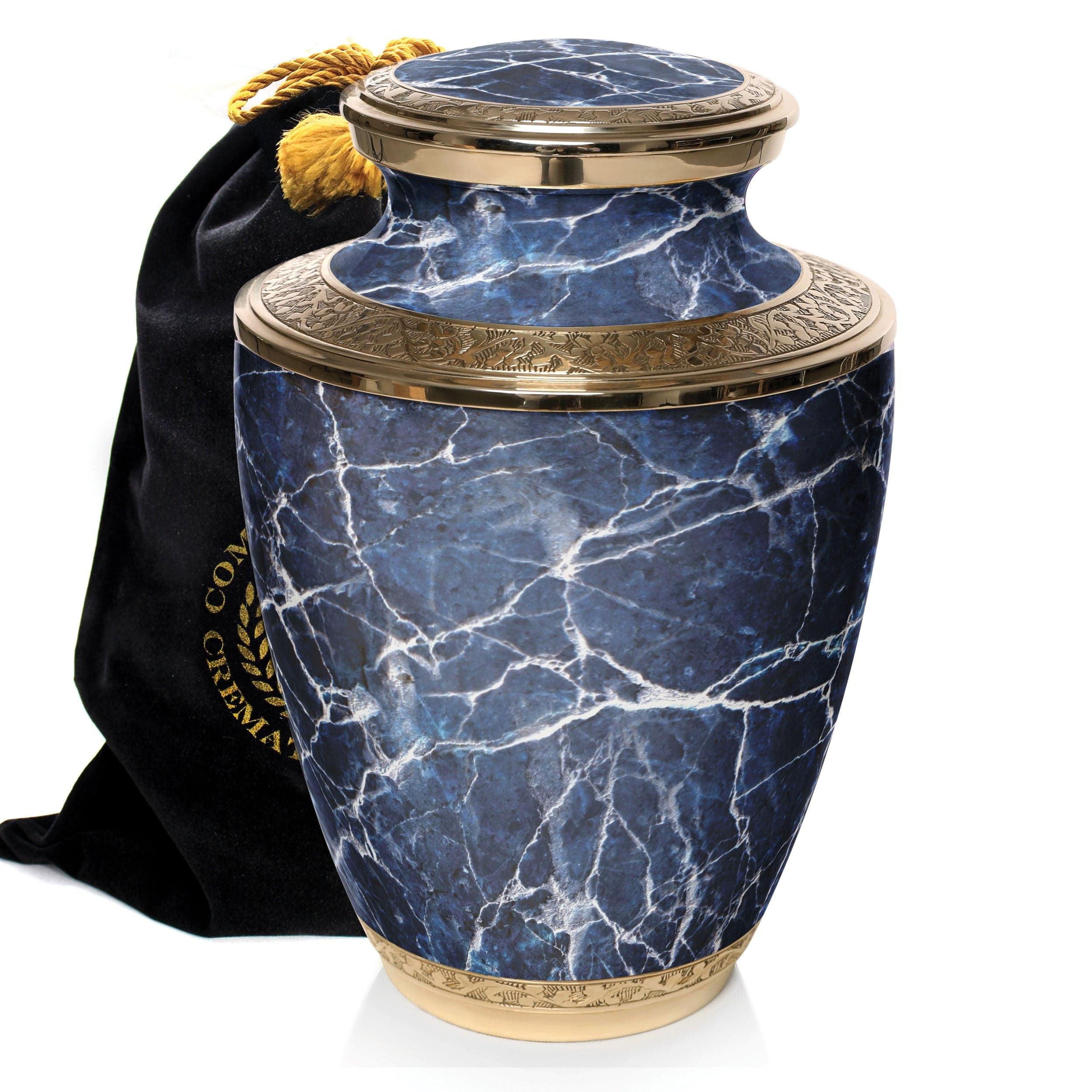 Marble Elegance Blue Urns for Cremation Ashes Large Urn XL or Small
