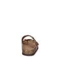 thumbnail image 2 of Time and Tru Women's Asymmetric Strap Flat Footbed Sandals, Sizes 6-11, Wide Width Available, 2 of 6