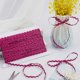 thumbnail image 3 of Cinta ondulada metálica de 45 yardas x 5 mm, color rosa intenso, con flecos, borde de encaje ondulado en zigzag y cinta de poliéster., 3 of 9