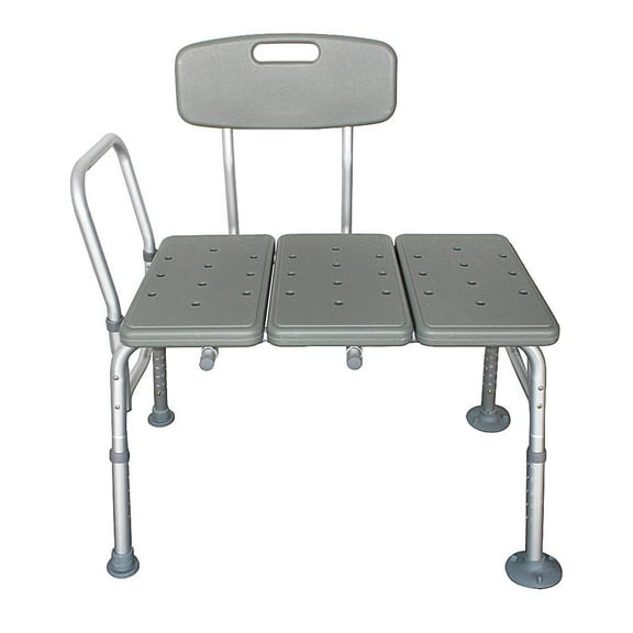 Zimtown Bath Shower Chair Adjustable Medical 10 Height Transfer Bench Bathtub Stool Seat,Gray
