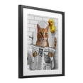 thumbnail image 3 of Stupell Industries Cat on Toilet with Ducky Black Framed Print Under Glass design by Matthew Piotrowicz, 16 x 13, 3 of 10