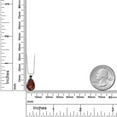 thumbnail image 6 of Gem Stone King 14K White Gold Red Garnet and Black Diamond Pendant Necklace for Women | 3.20 Cttw | Gemstone January Birthstone | Pear Shape 12X8MM | With 18 inch Chain, 6 of 6