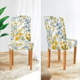 thumbnail image 3 of Yayeee 4 Pack Dining Chair Covers Stretch Parson Chairs Slipcovers Seat Protector, Yellow Floral, 3 of 6