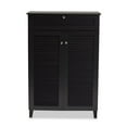 thumbnail image 3 of Bowery Hill Wood 5-Shelf and Drawer Shoe Cabinet in Dark Gray, 3 of 10