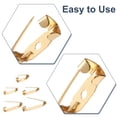 thumbnail image 3 of Uxcell 120 Pcs Alfiler de Seguridad de 20mm Dorado Claro Broche Cierre Alfileres de Respaldo con Agujero para Manualidades DIY Etiquetas con Nombre Insignias Fabricación de Joyas, 3 of 6