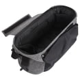 thumbnail image 3 of Bolsa de pañales para cochecito de bebé, impermeable, correa de hombro ajustable, bolsa de pañales para cochecito pequeño para viajes, color gris, 3 of 8