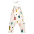 thumbnail image 2 of Girls' Jumpsuits Rompers Summer Casual Sleeveless Rompers With Pockets Spaghetti Strap Romper Vintage Christmas Elements 5T, 2 of 7