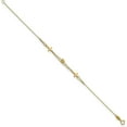 thumbnail image 2 of Avariah Diamonds 14K Yellow Gold Polished Double Strand Cross 7.5in Bracelet - 7.5", 2 of 6