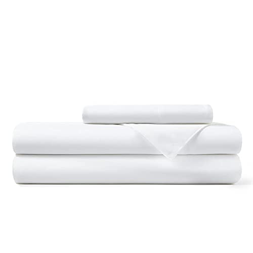 Hotel Sheets Direct 100% Bamboo Sheets - Twin Size Sheet and Pillowcase Set - Cooling, 3-Piece Bedding Sets - White