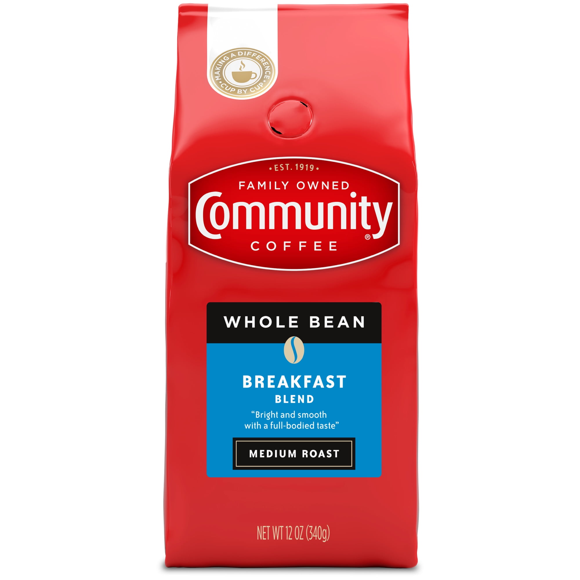 (2 pack) Community® Coffee Breakfast Blend Medium Roast 12 oz Whole Bean Coffee