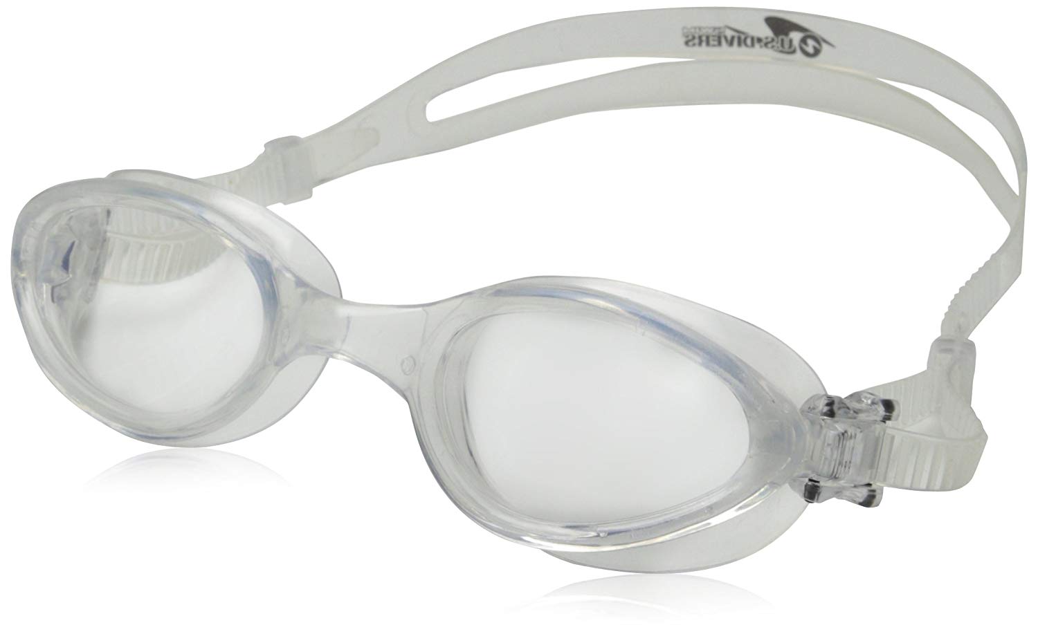 U.S. Divers Medalist Goggle with Clear Lens, Clear Frame
