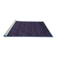 thumbnail image 2 of Ahgly Company Machine Washable Indoor Square Abstract Blue Modern Area Rugs, 5' Square, 2 of 4