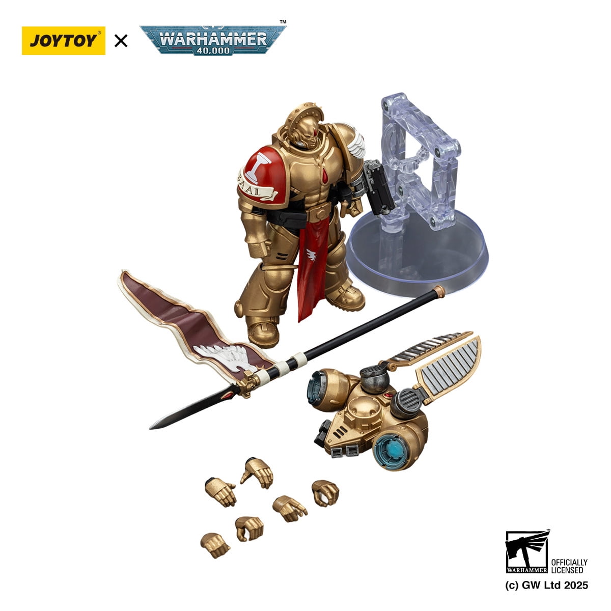[IN STOCK] JOYTOY Warhammer 40K 1/18 Action Figures Blood Angels Sanguinary Guard 3 with Angelus Boltgun and Encarmine Spear
